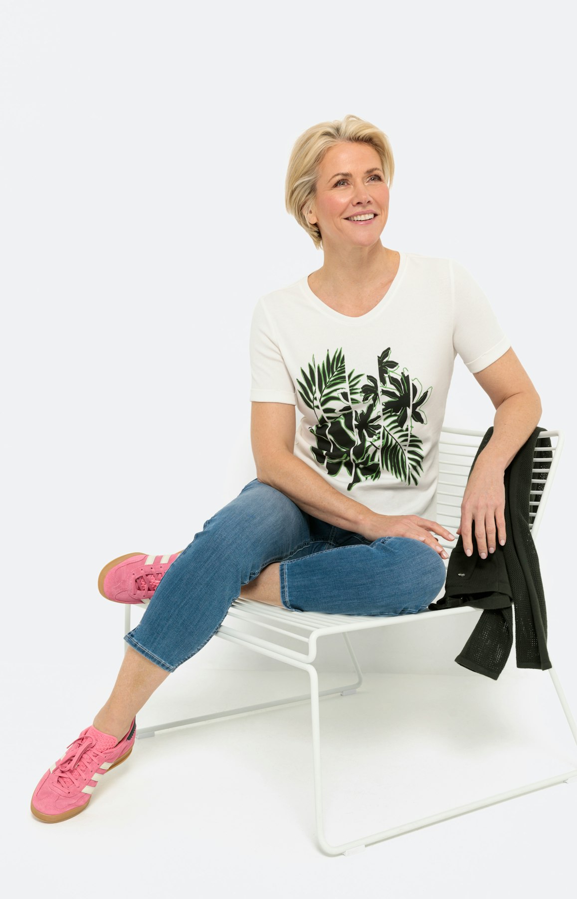 T-shirt met bloemenmotief