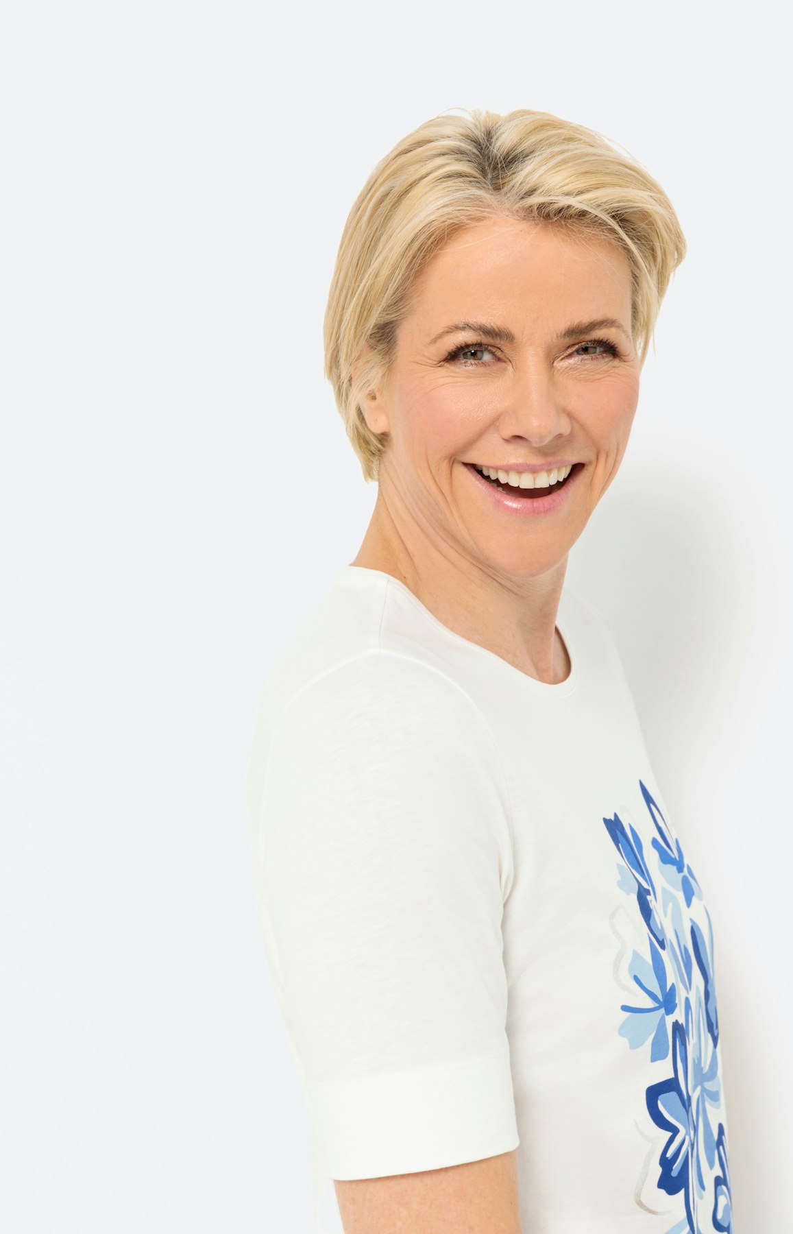 Shirt met korte mouwen & gebloemde print