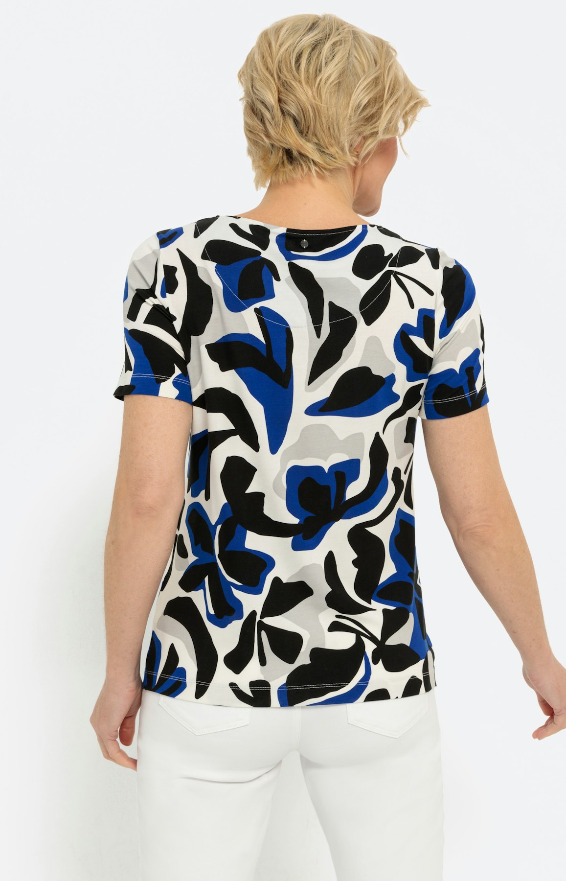 T-shirt met abstracte bloemenprint