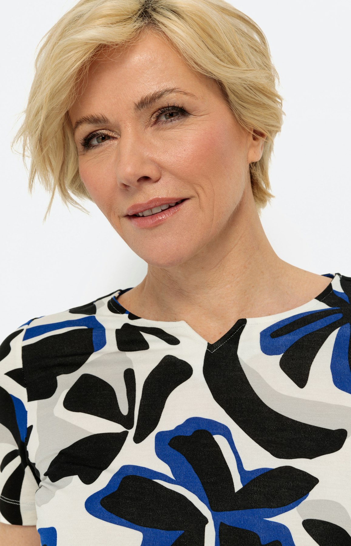 T-shirt met abstracte bloemenprint