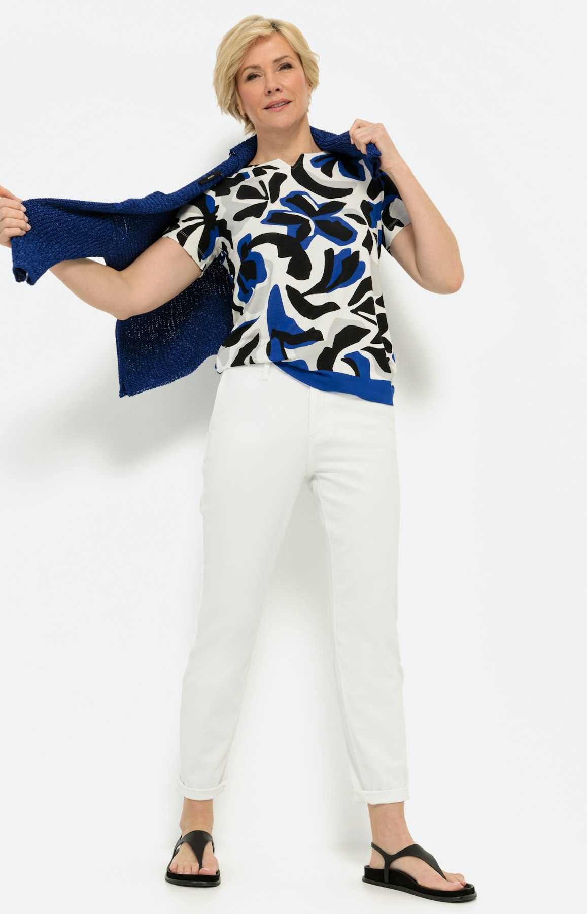 T-shirt met abstracte bloemenprint