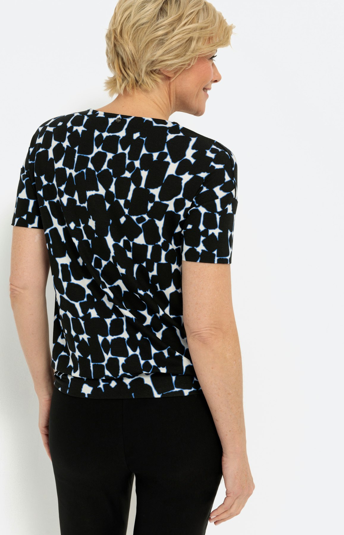 T-shirt met korte mouwen in wikkel-look