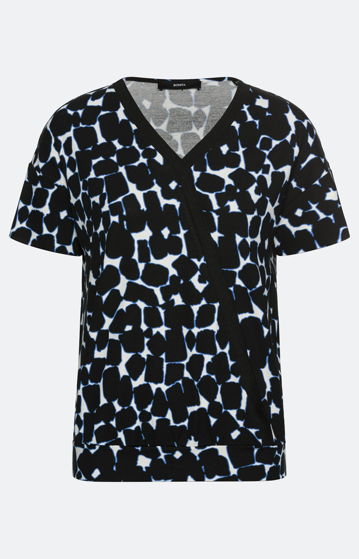 T-shirt met korte mouwen in wikkel-look