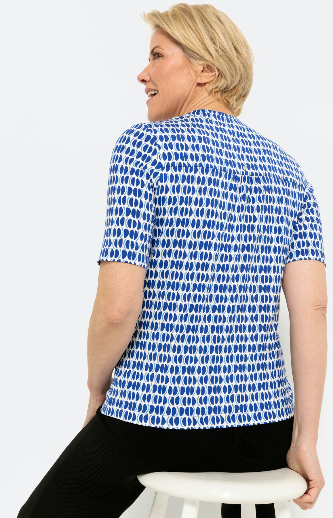 T-shirt met kraag en korte mouwen