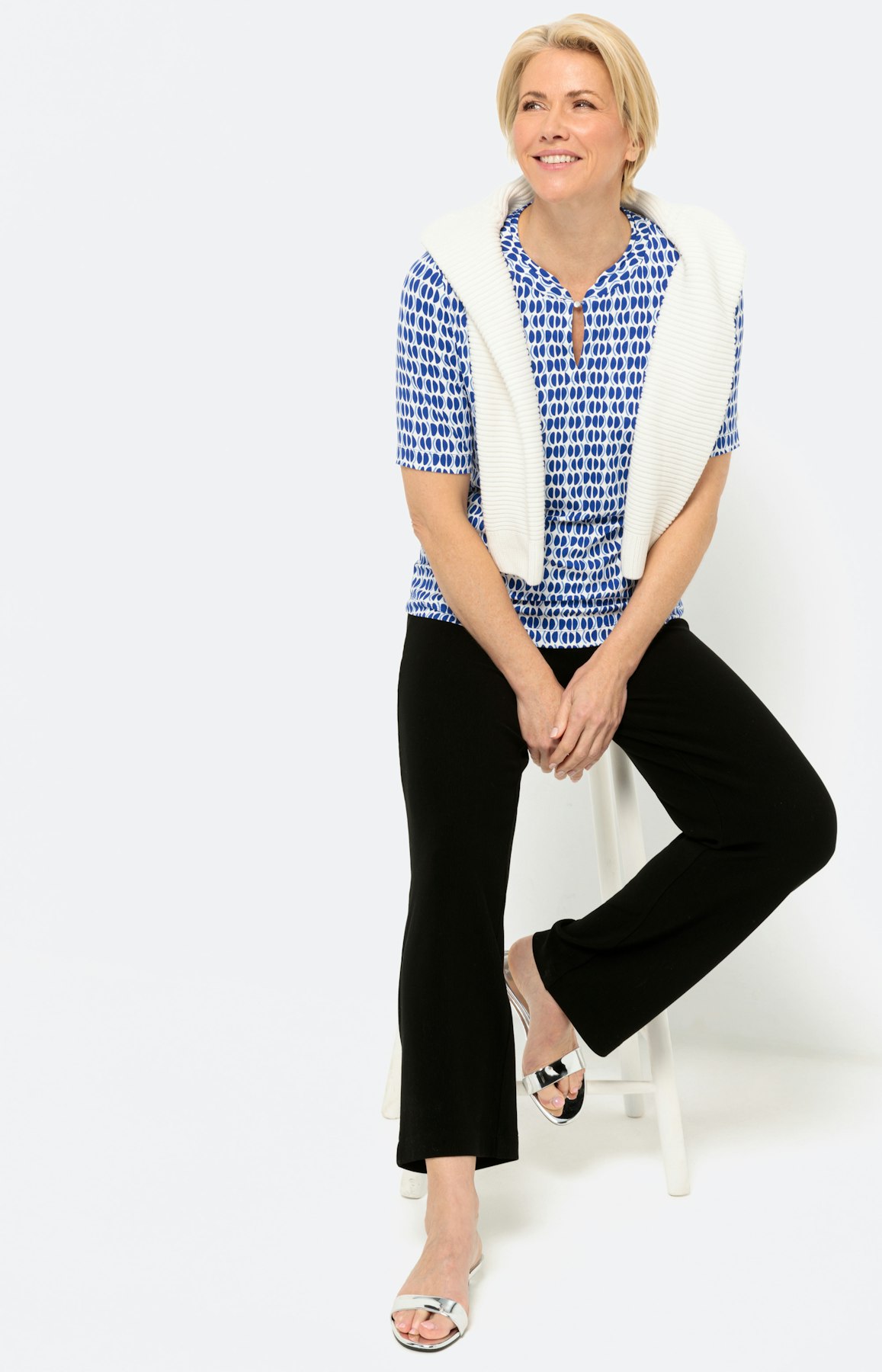 T-shirt met kraag en korte mouwen