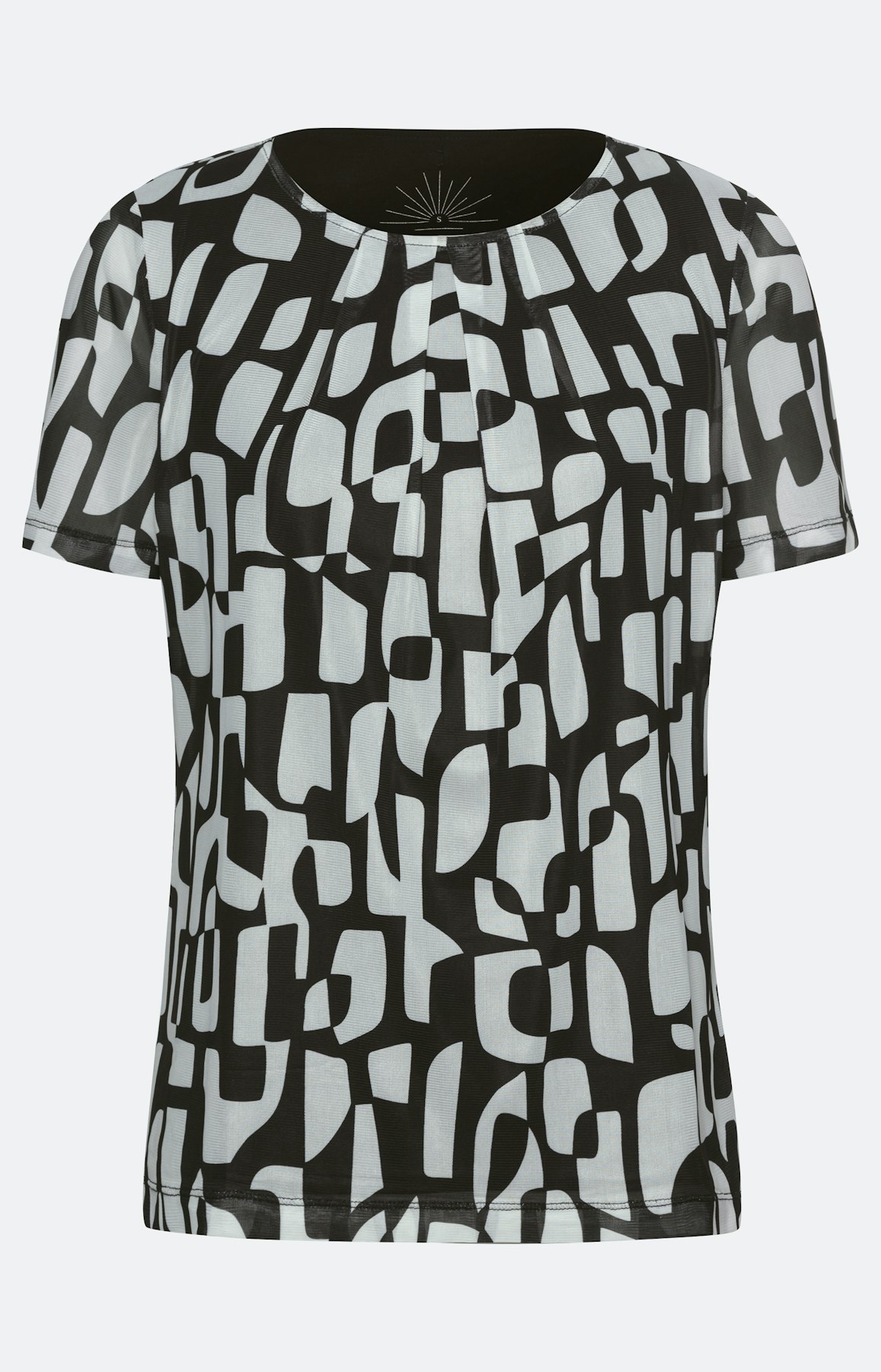 T-shirt met print van mesh