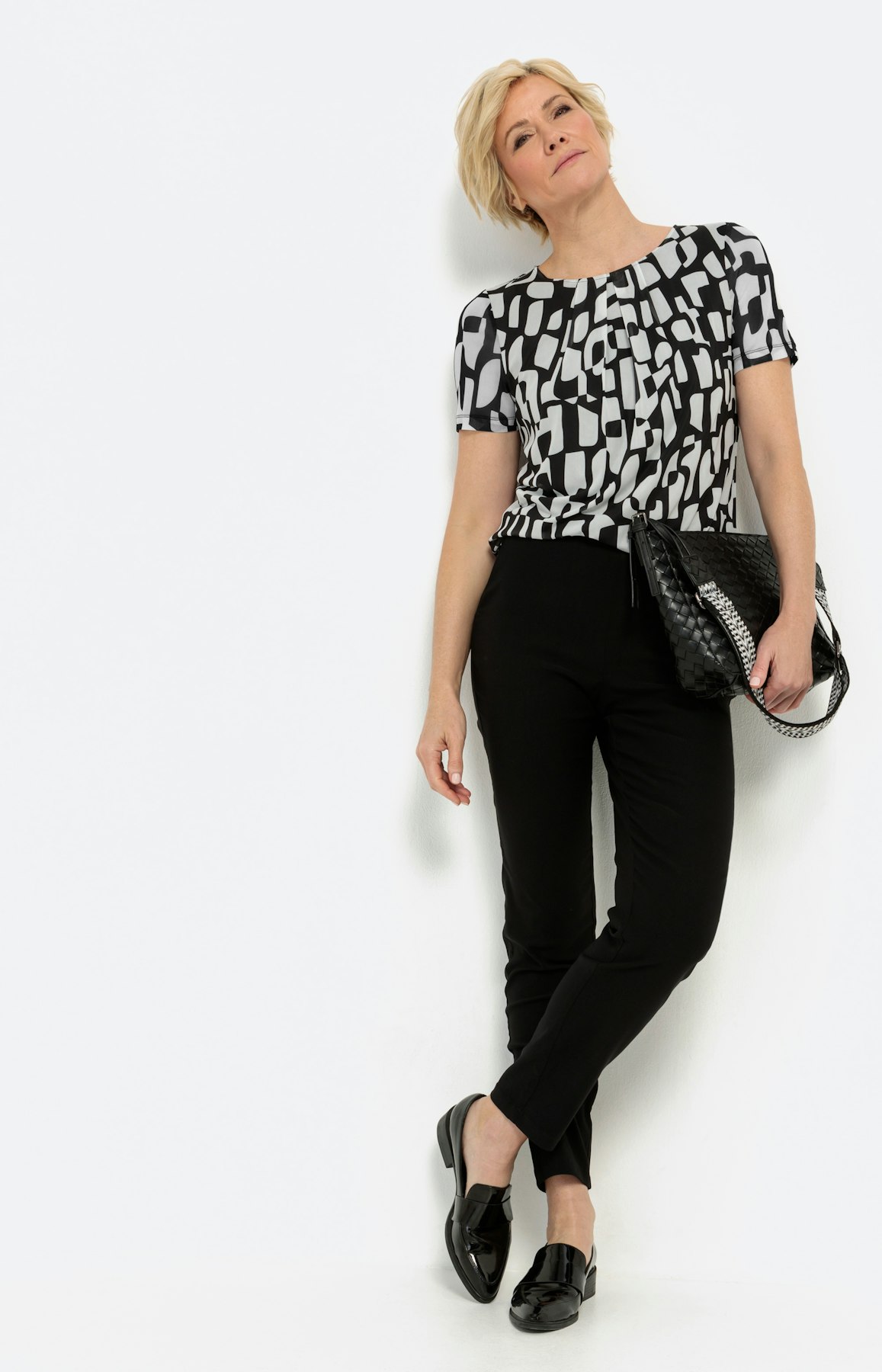 T-shirt met print van mesh