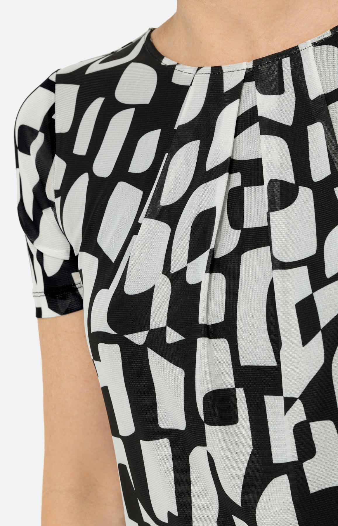 T-shirt met print van mesh