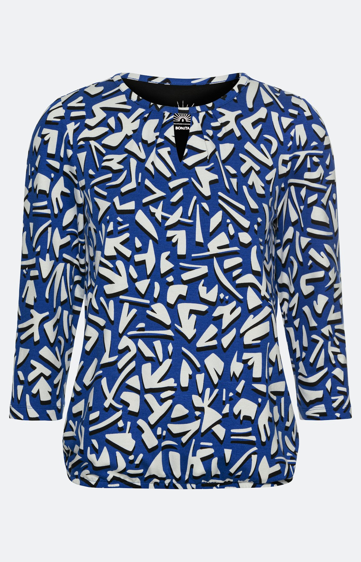 Gedessineerd shirt met 3/4-mouwen