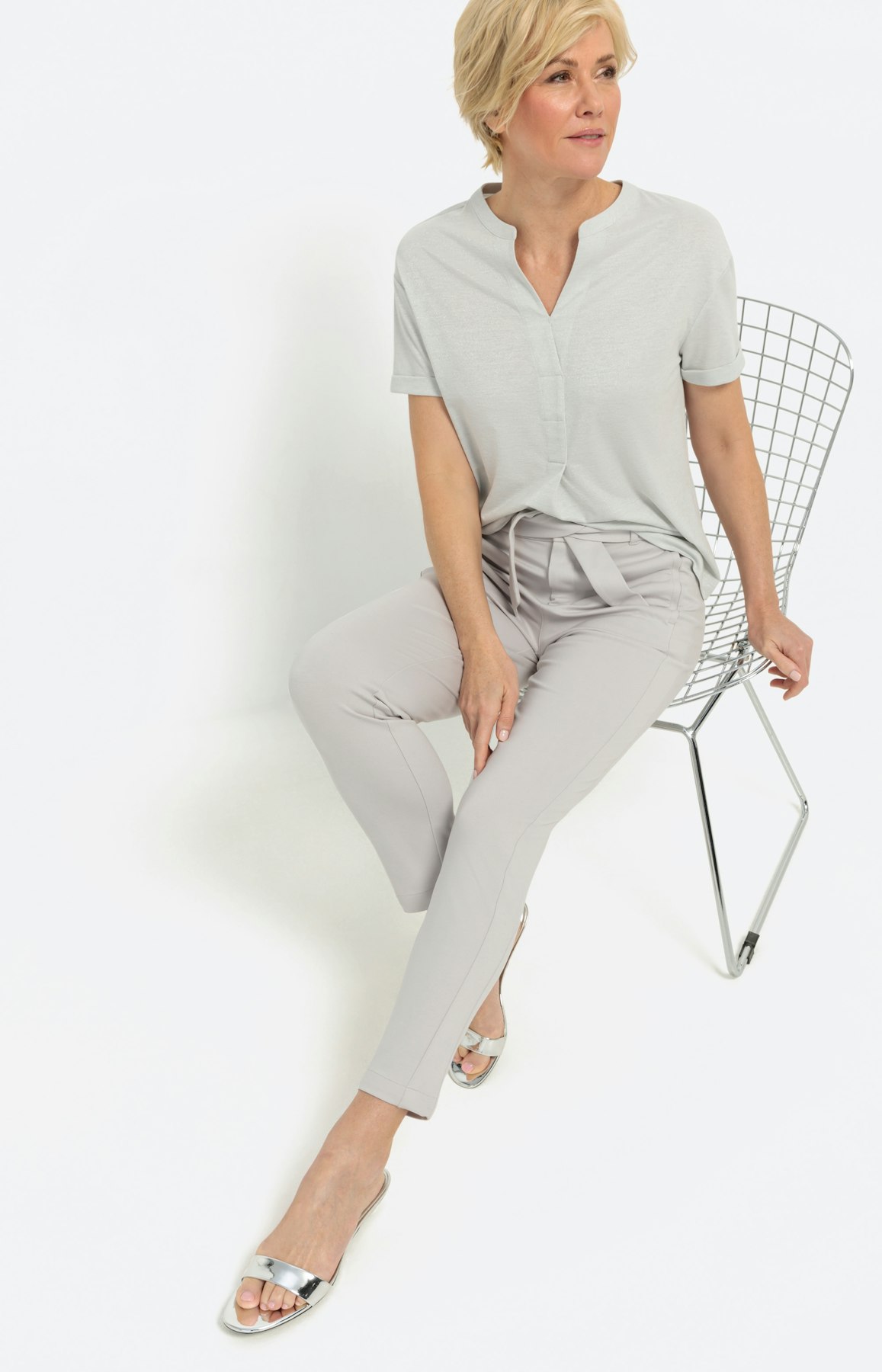 Modieuze jogger van sweatstof