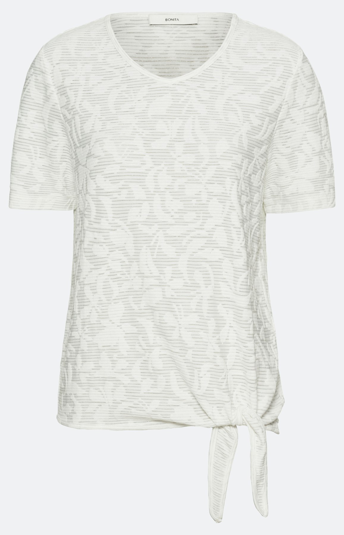 Shirt met korte mouwen en knoopdetail