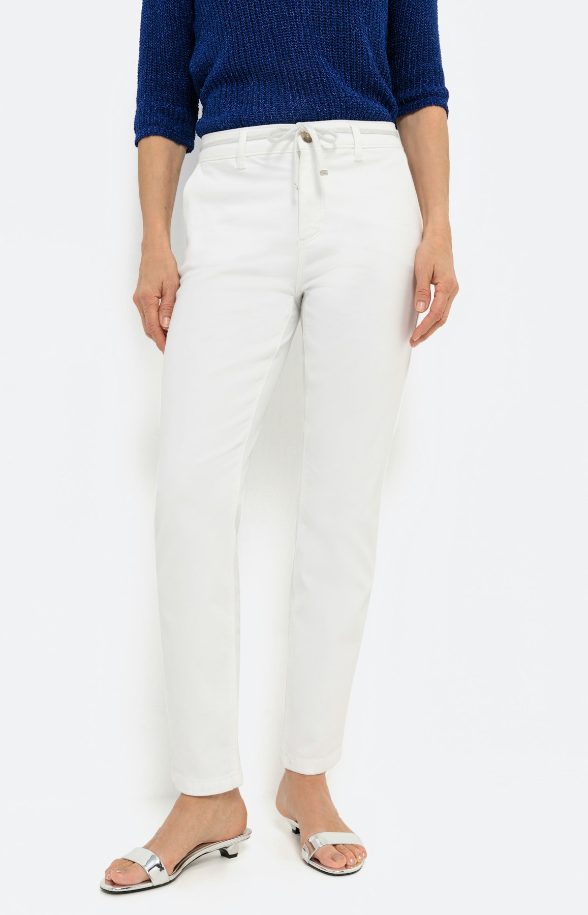 Chino aus stretchigem Baumwoll-Satin