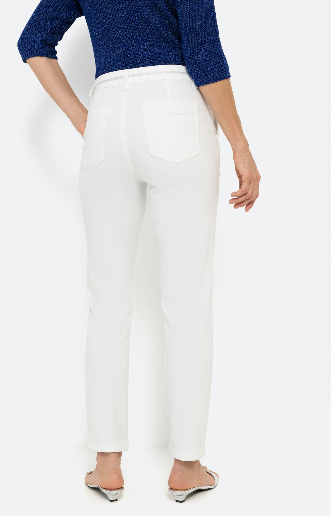 Chino aus stretchigem Baumwoll-Satin