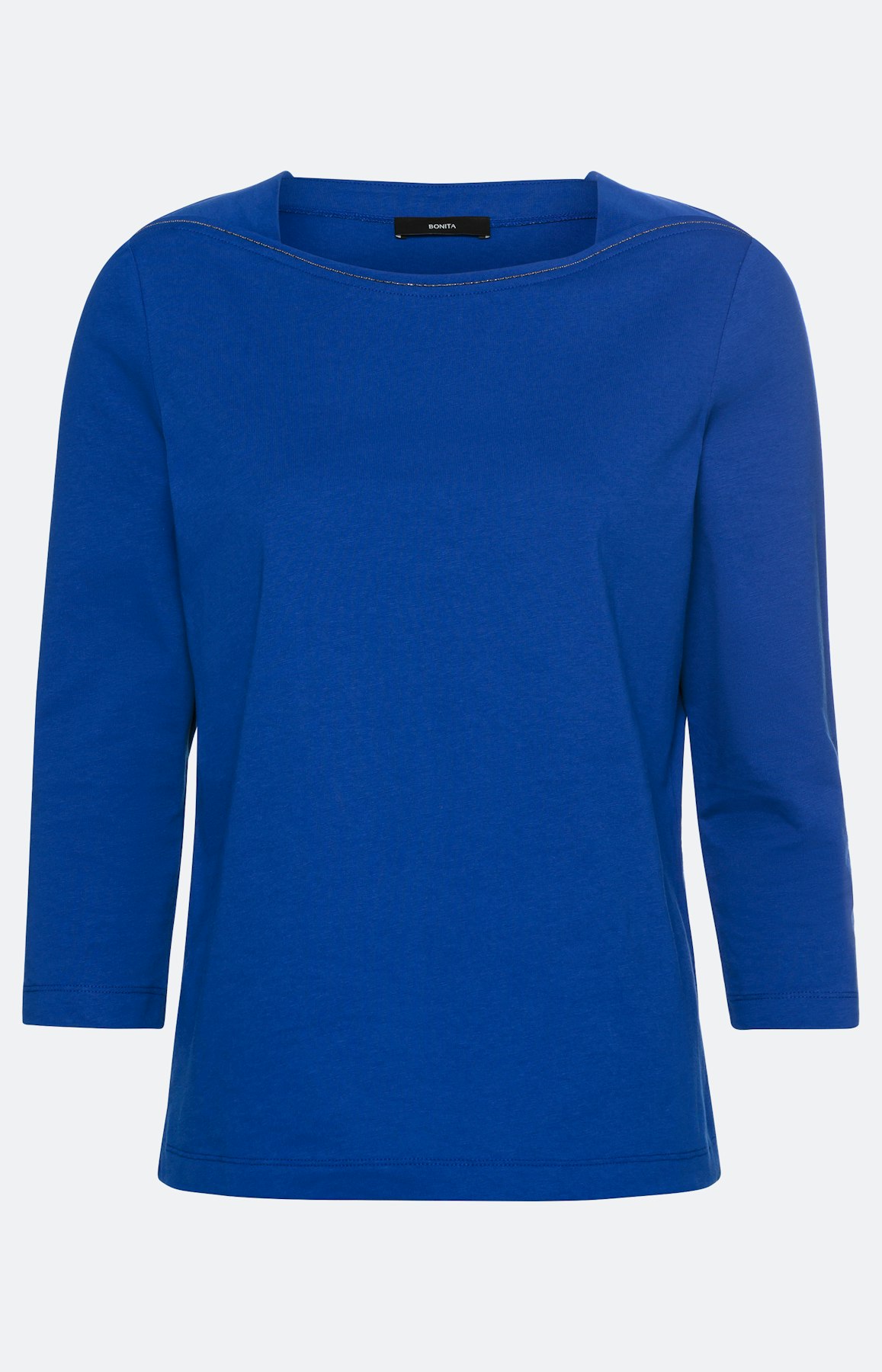 Uni-Shirt mit 3/4-Ärmel und Perlendetail