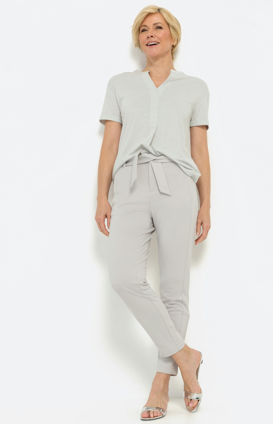 Shirt met korte mouwen en glittereffect