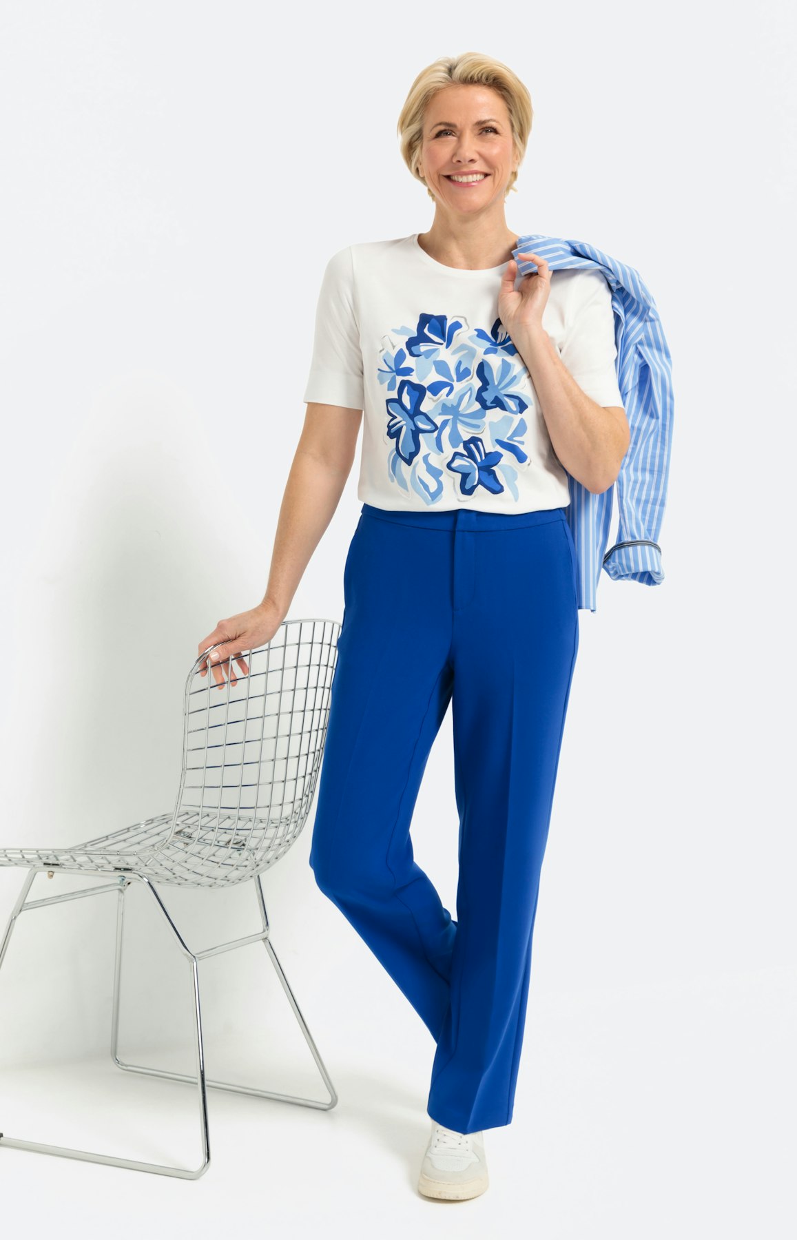 Elegante marlene-broek met persplooien