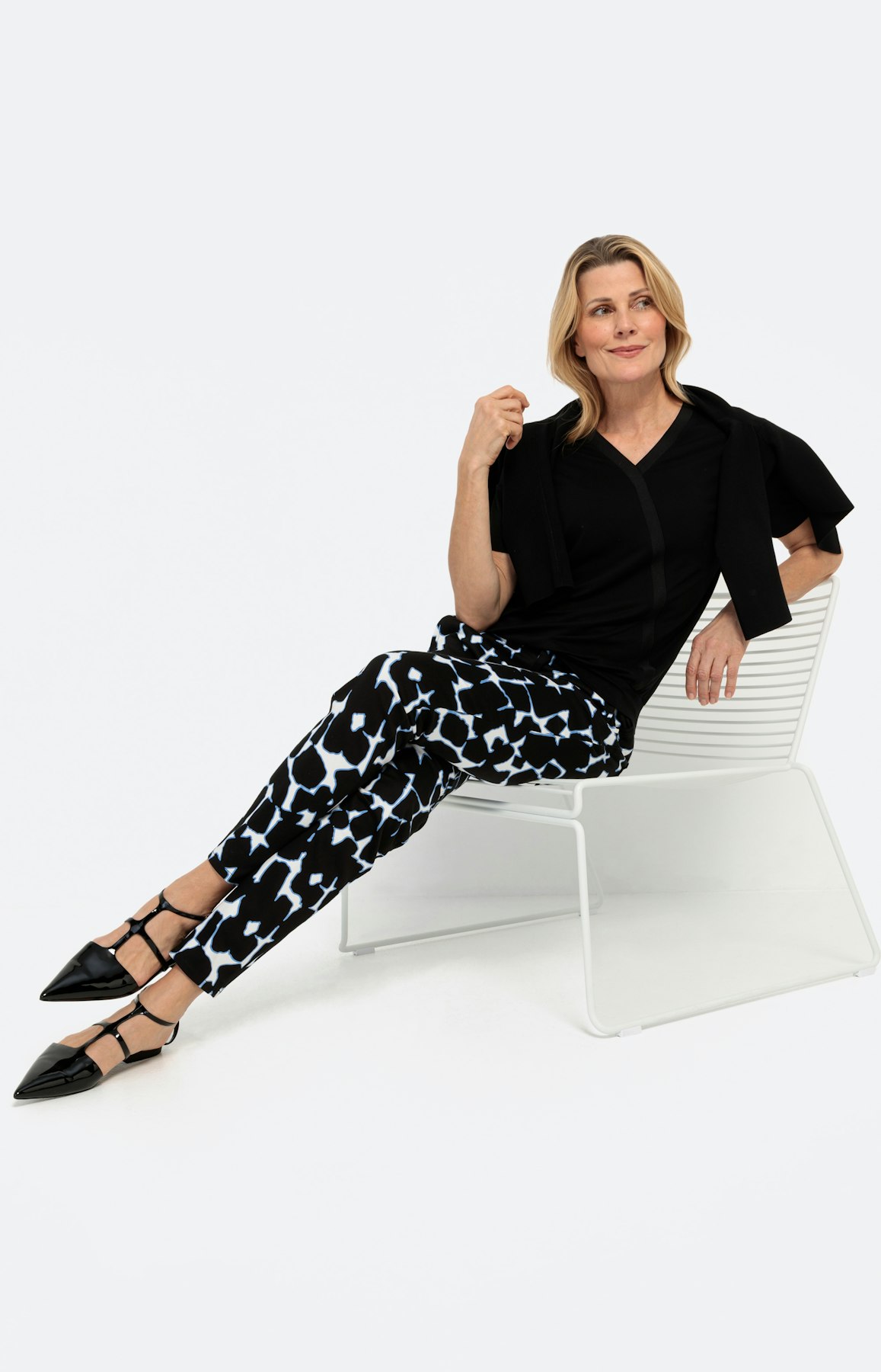 T-Shirt mit Kurzarm in Wickeloptik