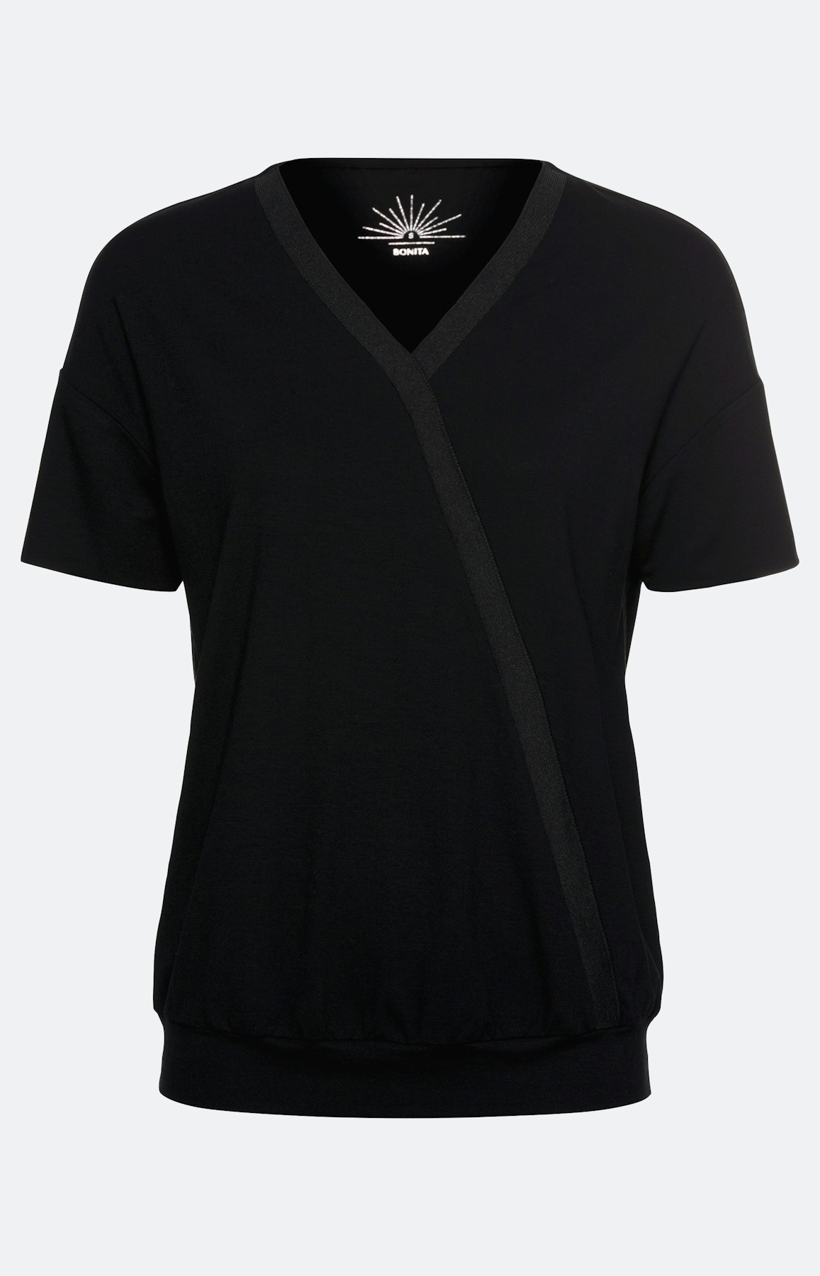 T-Shirt mit Kurzarm in Wickeloptik