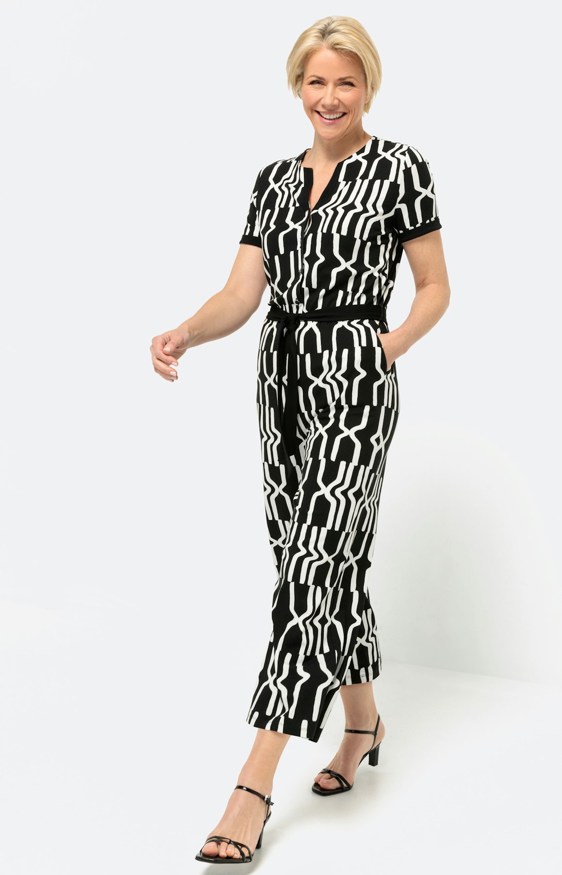 Modieuze jumpsuit met all-over-print
