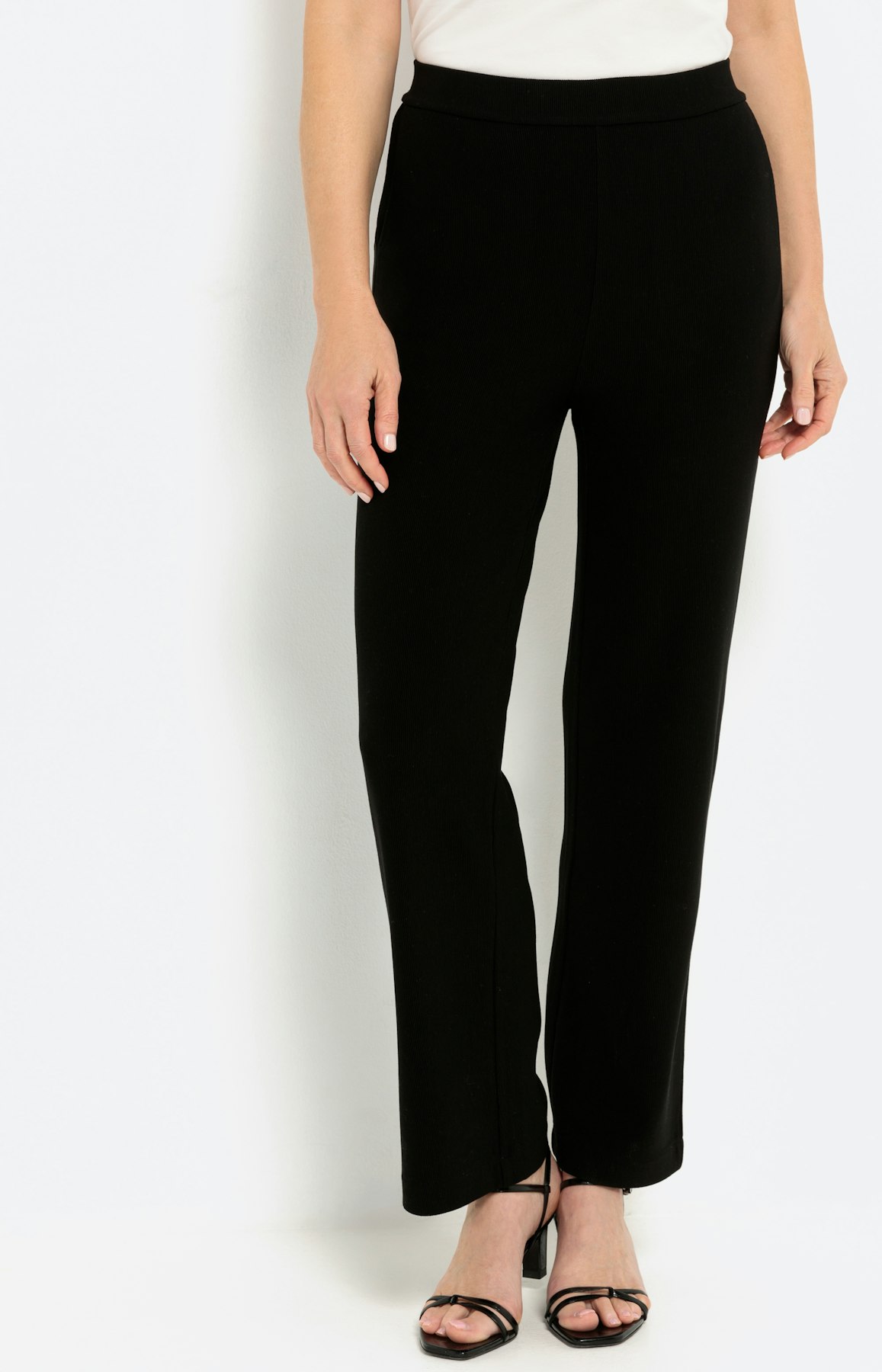 Wijde broek van aangename sweatstof