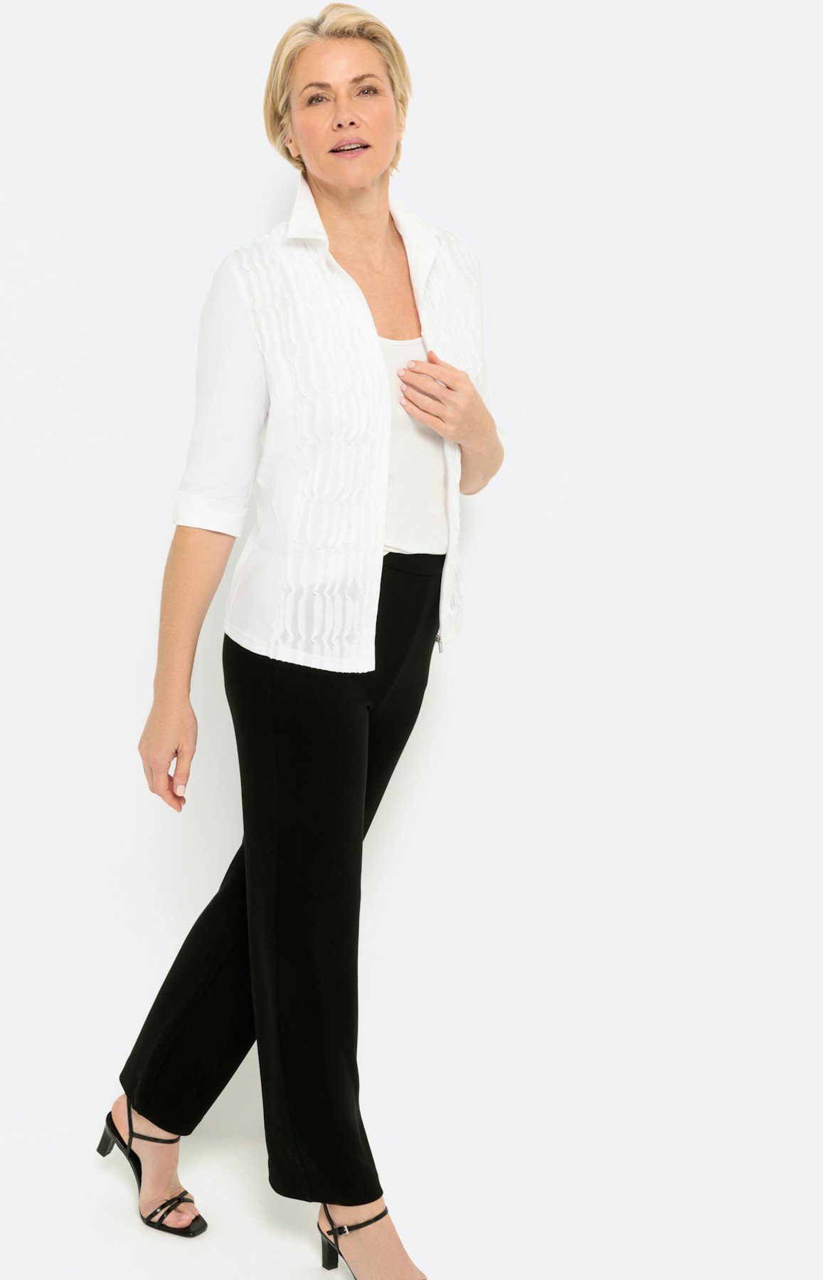 Wijde broek van aangename sweatstof