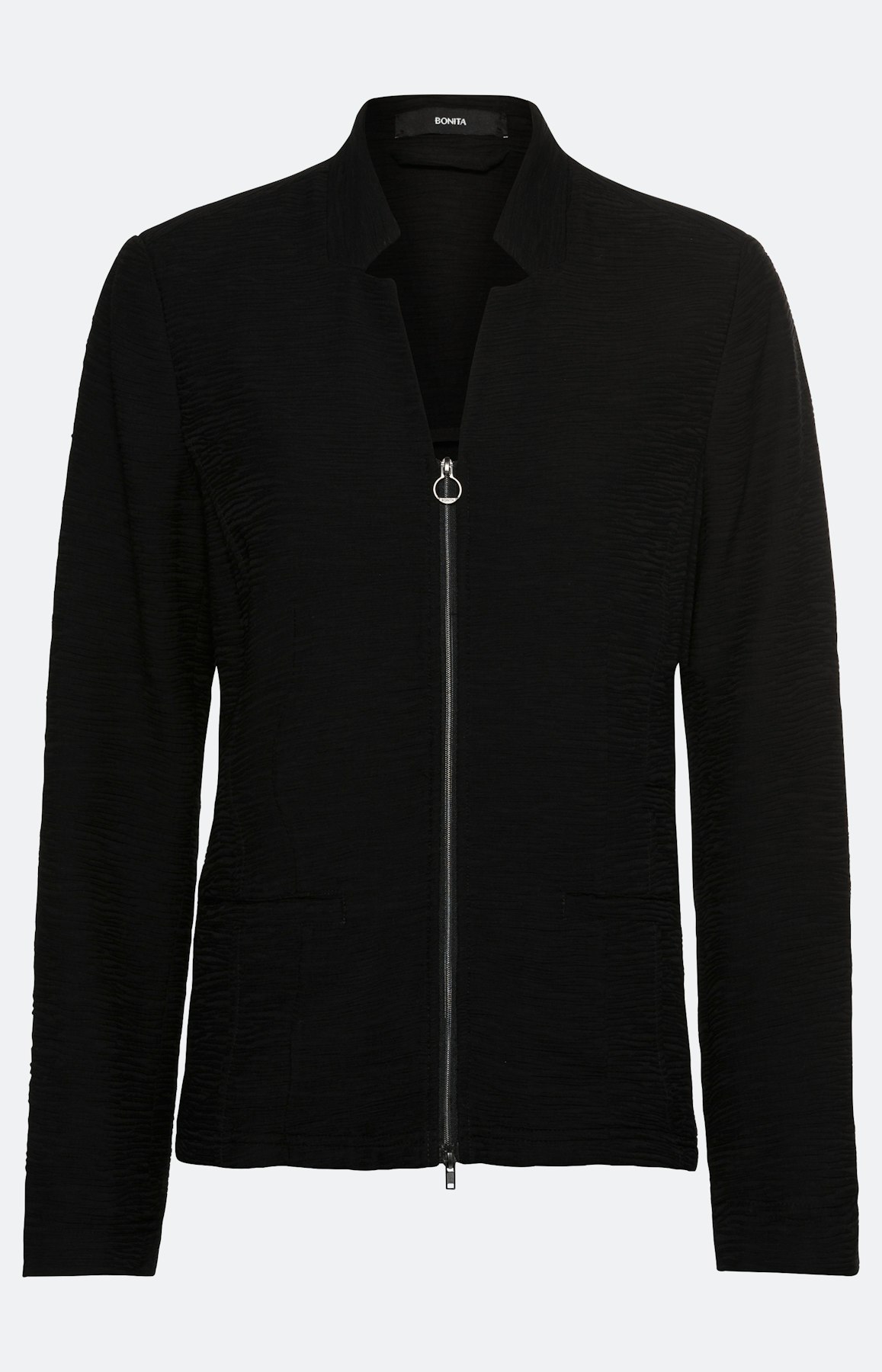 Sportieve blazer met golfstructuur