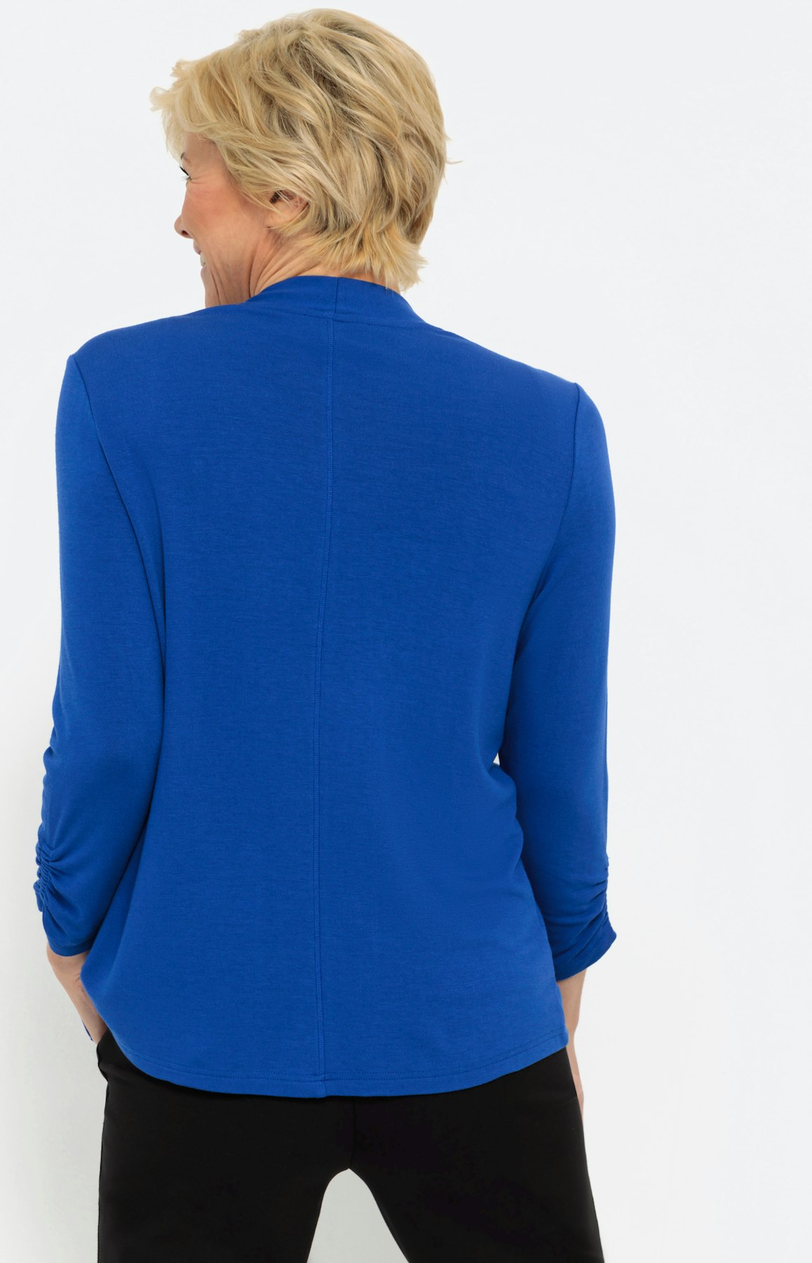 Leichter Cardigan mit 7/8 Arm, blau