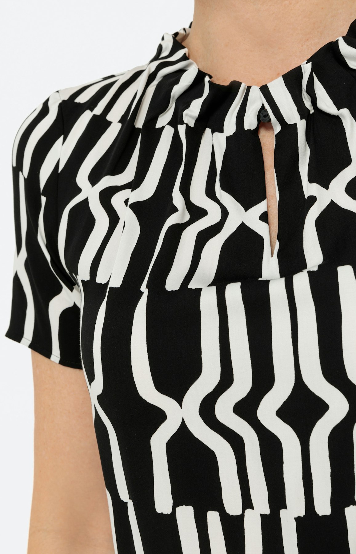 Blouse met korte mouwen en print