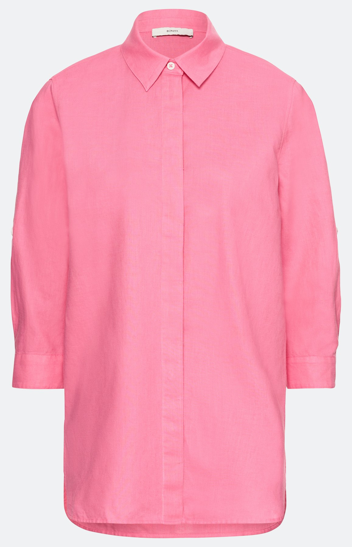 Linnen mix overhemd blouse, pink
