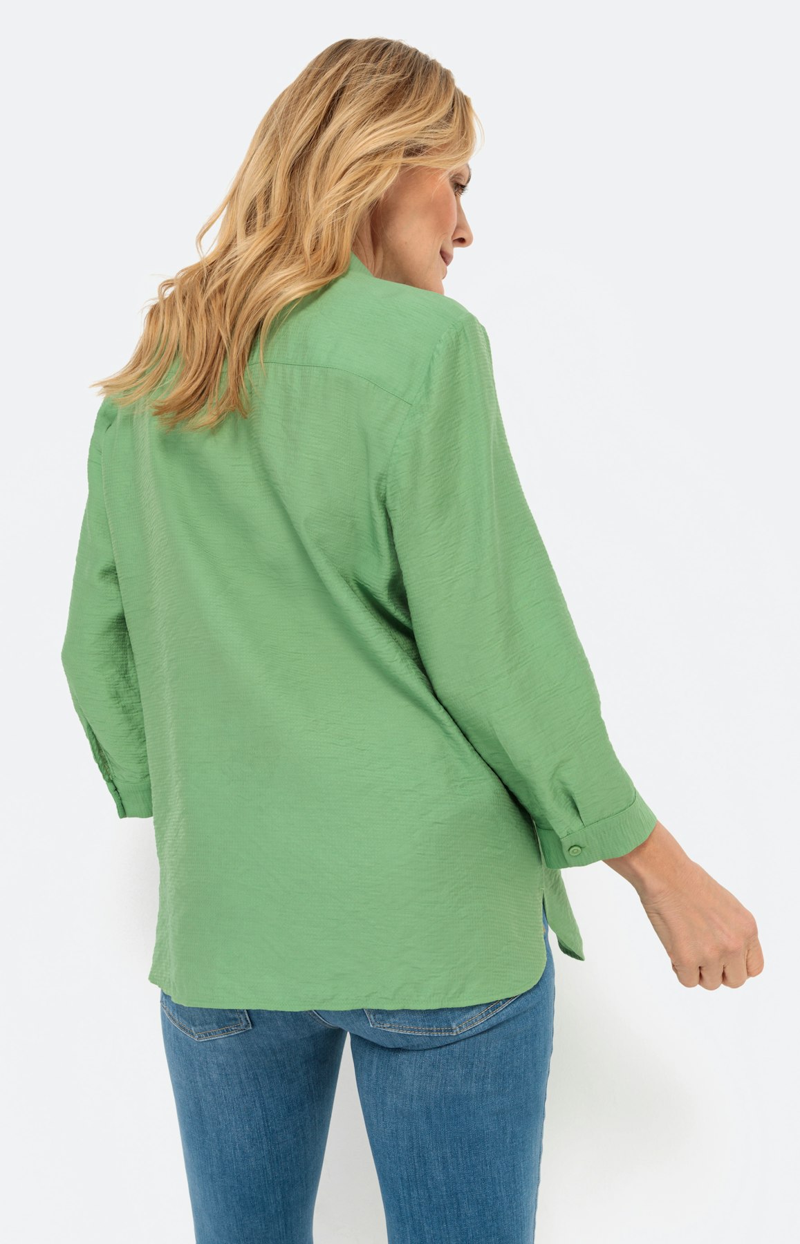 Gestructureerde blouse met 3/4-mouwen