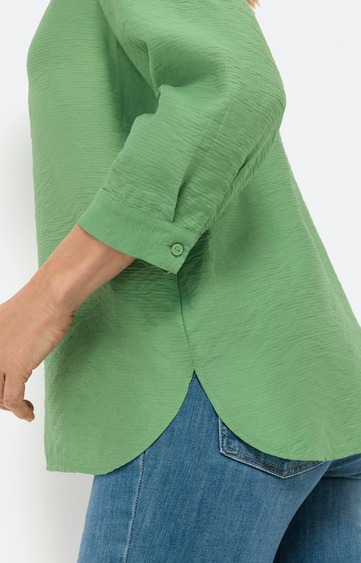 Gestructureerde blouse met 3/4-mouwen