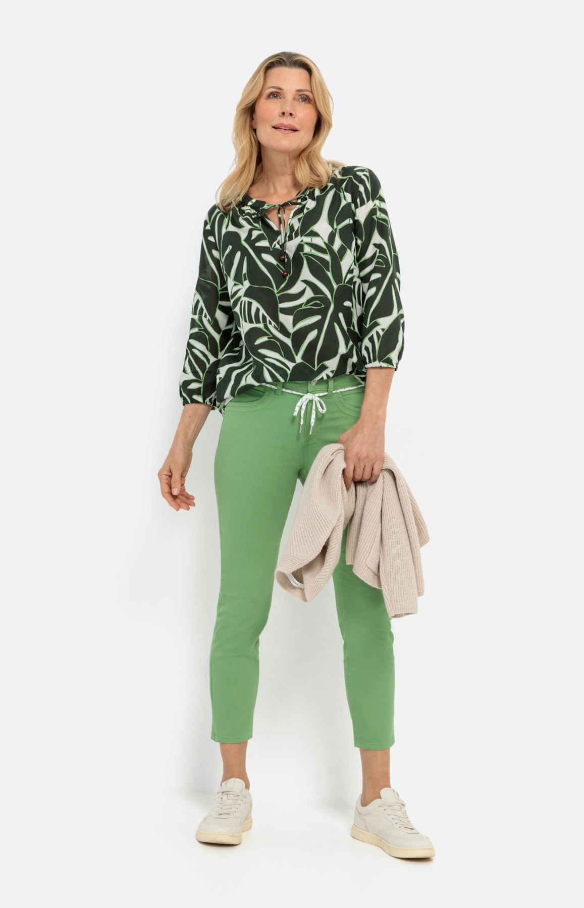 Tuniek met bladeren print