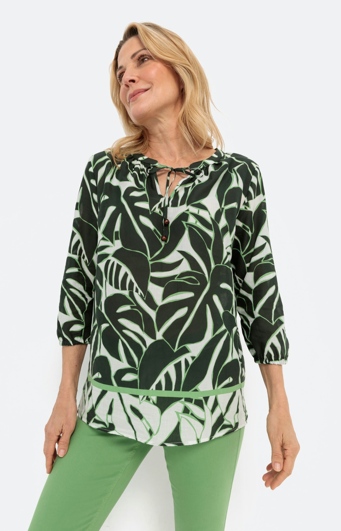 Tuniek met bladeren print