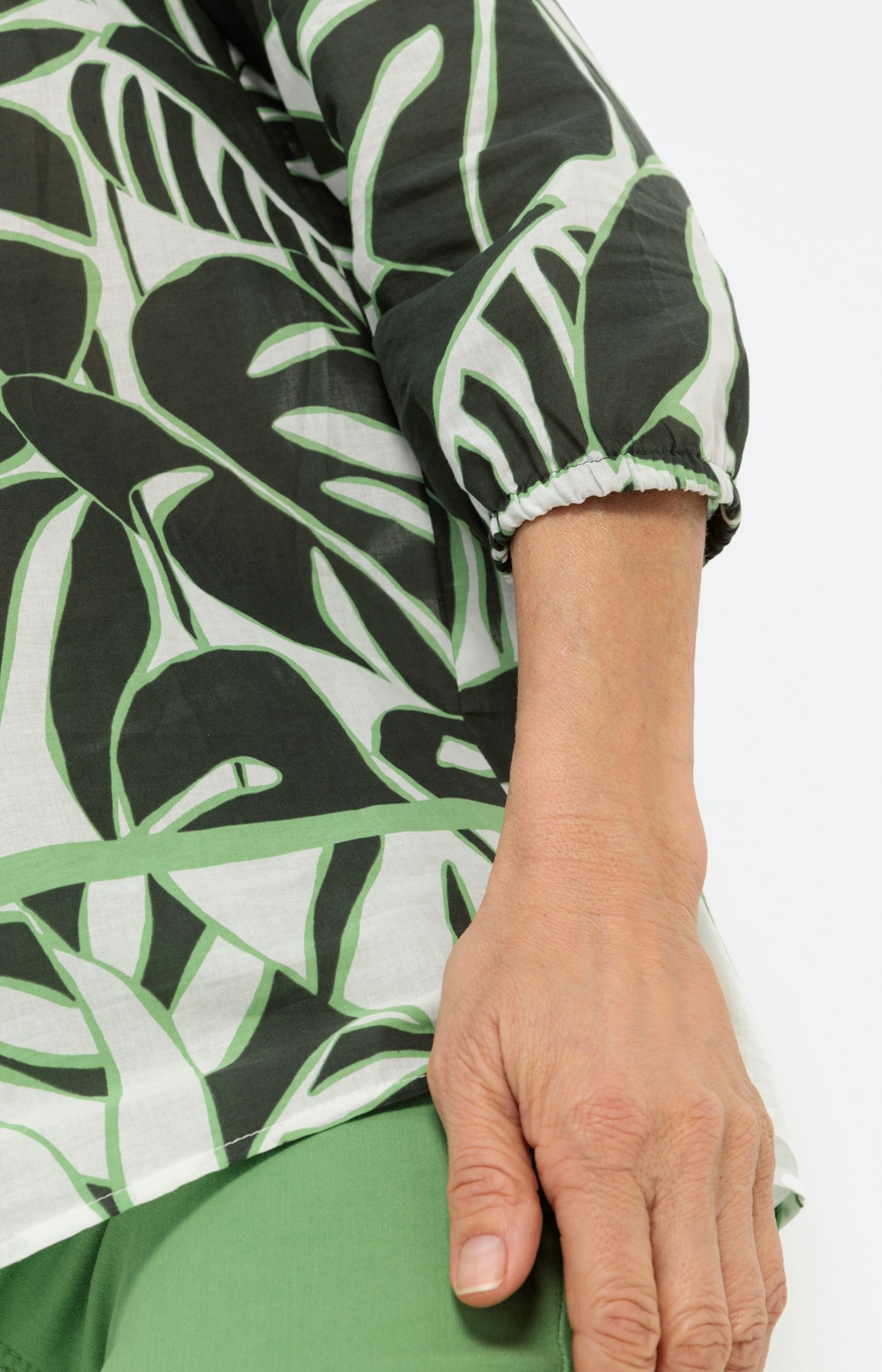 Tuniek met bladeren print