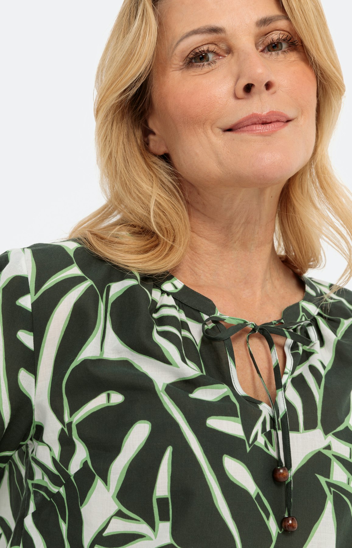 Tuniek met bladeren print