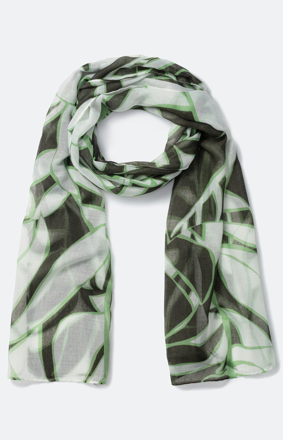 Botanisch gedessineerde sjaal