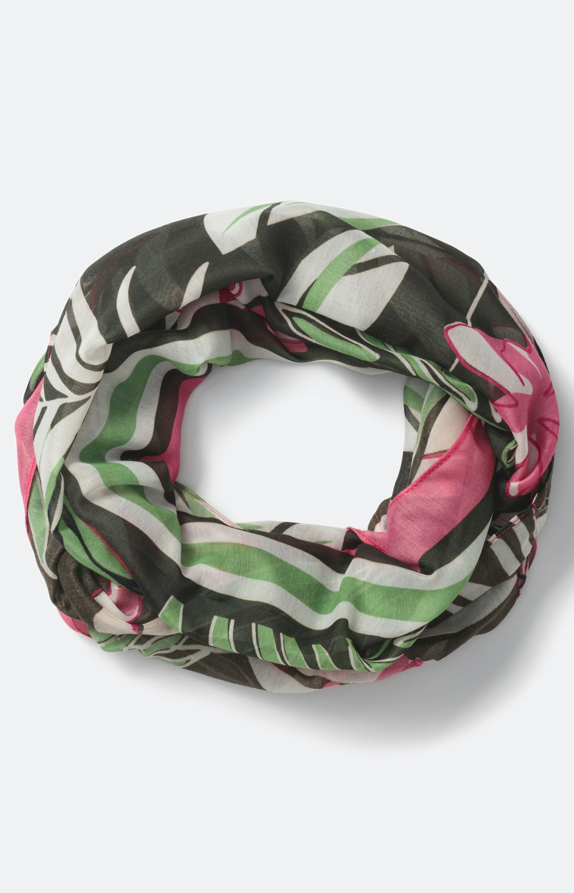 Loopschal mit tropischem Muster