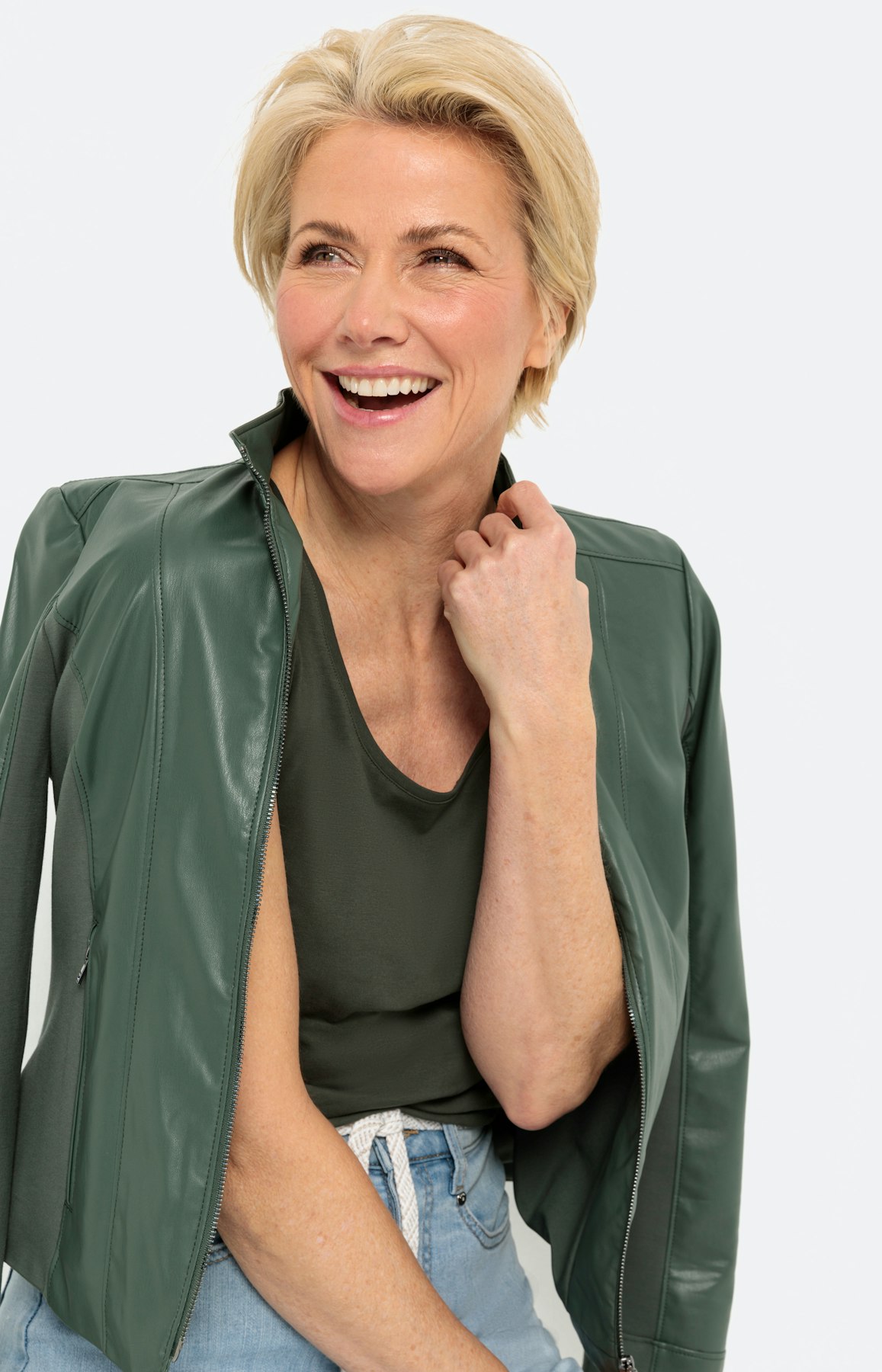 Basic top, bio cotton, uni olive