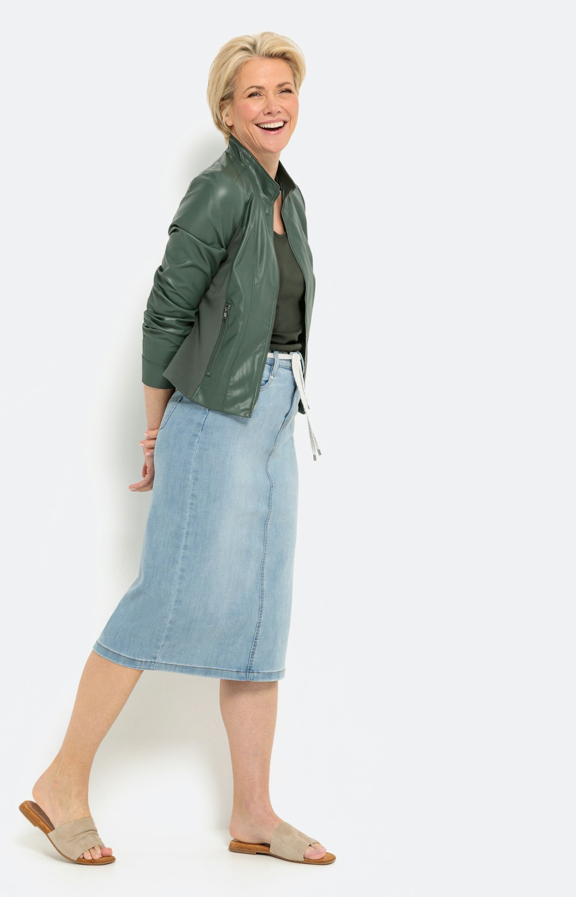 Basic top, bio cotton, uni olive