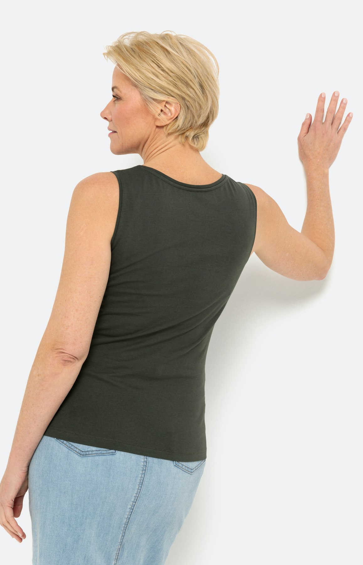 Basic top, bio cotton, uni olive