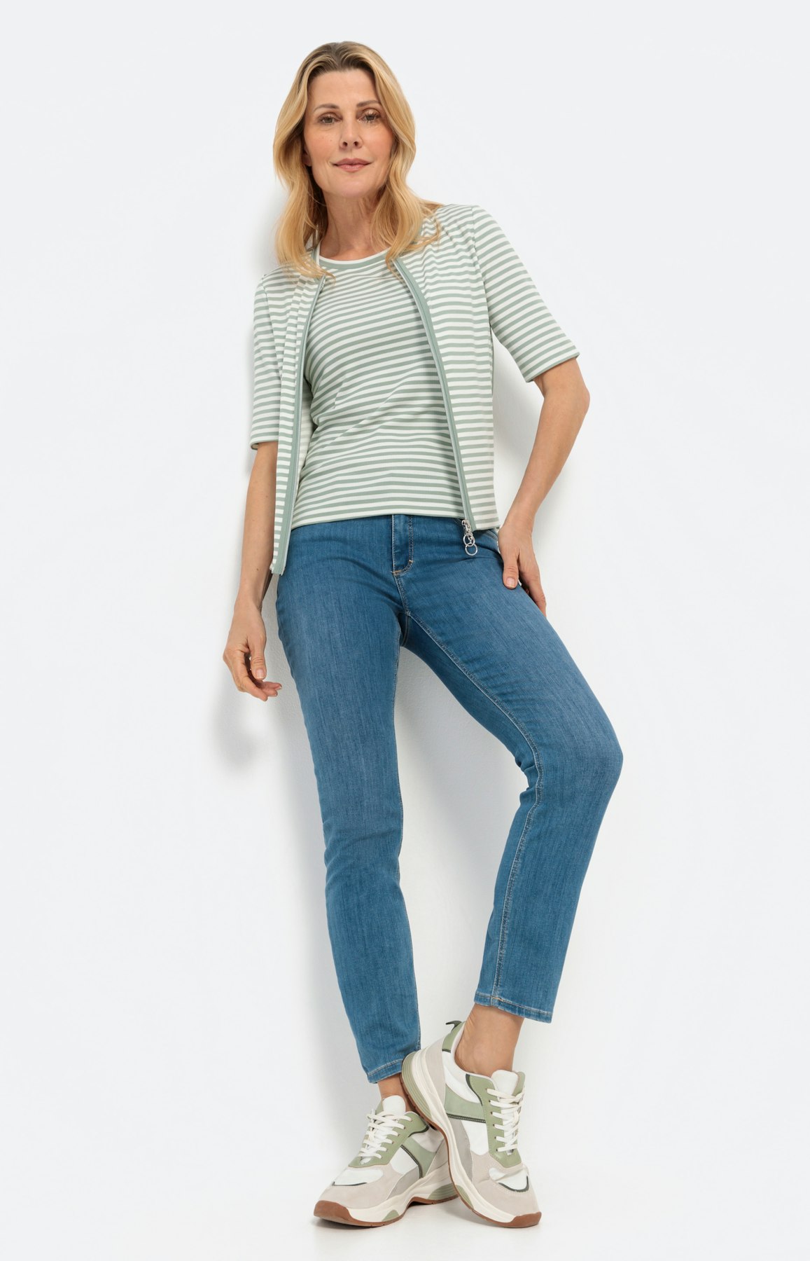 Twin set jas, strepen