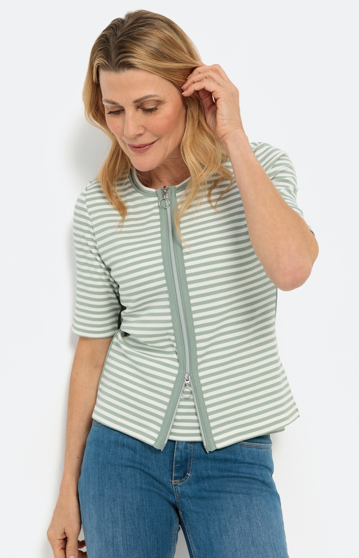 Twin set jas, strepen