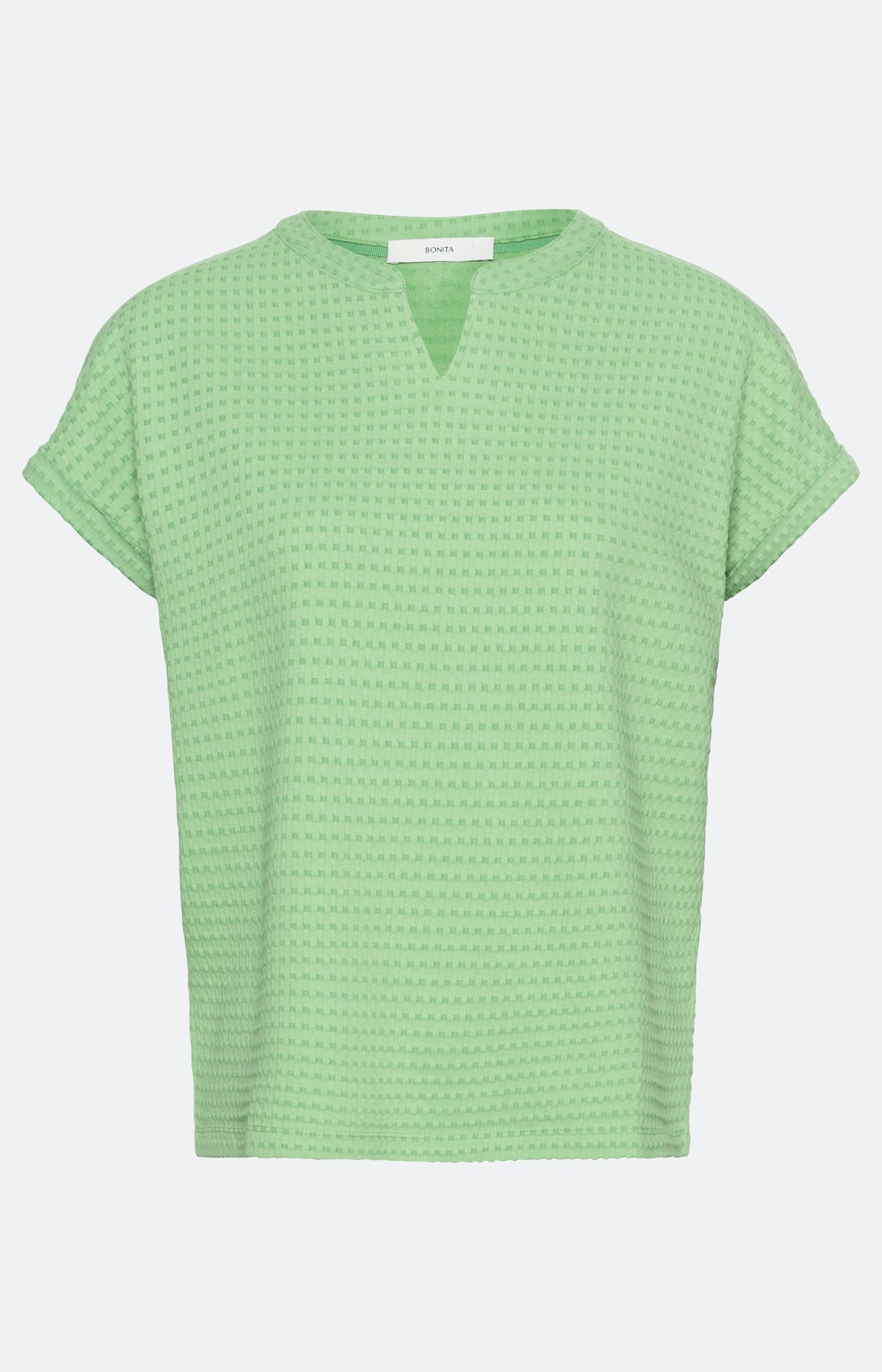 Shirt uni met structuur, groen