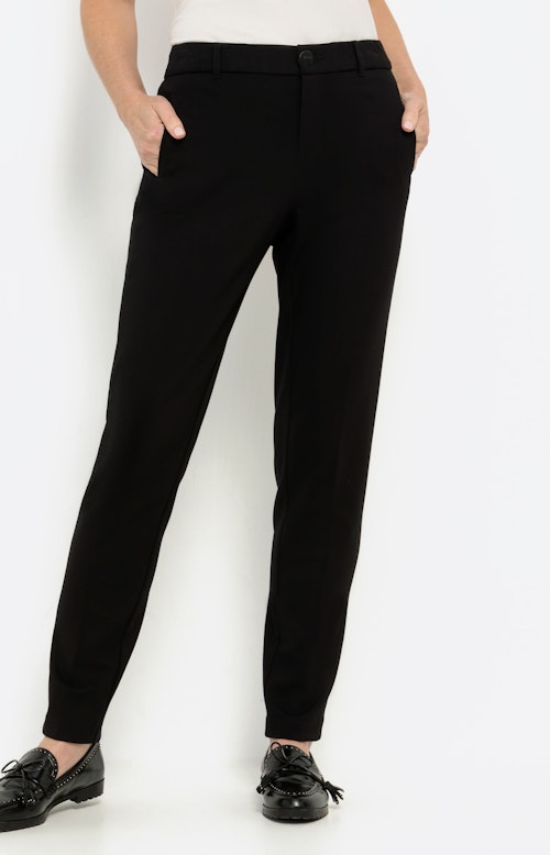 Jersey cigarette broek, zwart