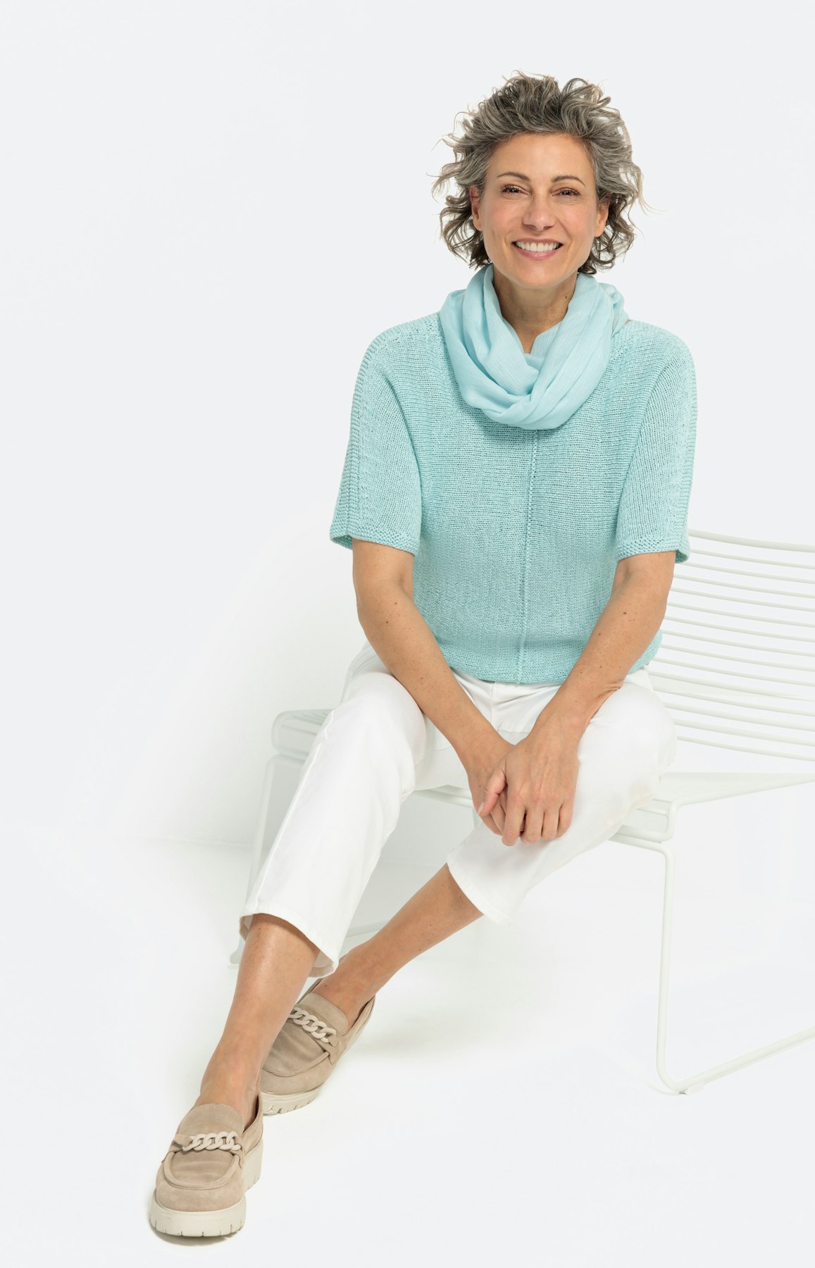 Uni 1/2 mouwen zomertrui, bleu