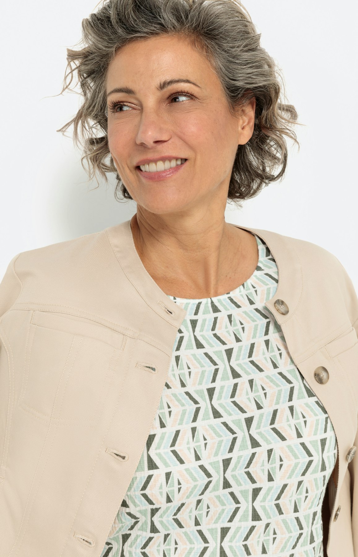 T-shirt met allover print, groen