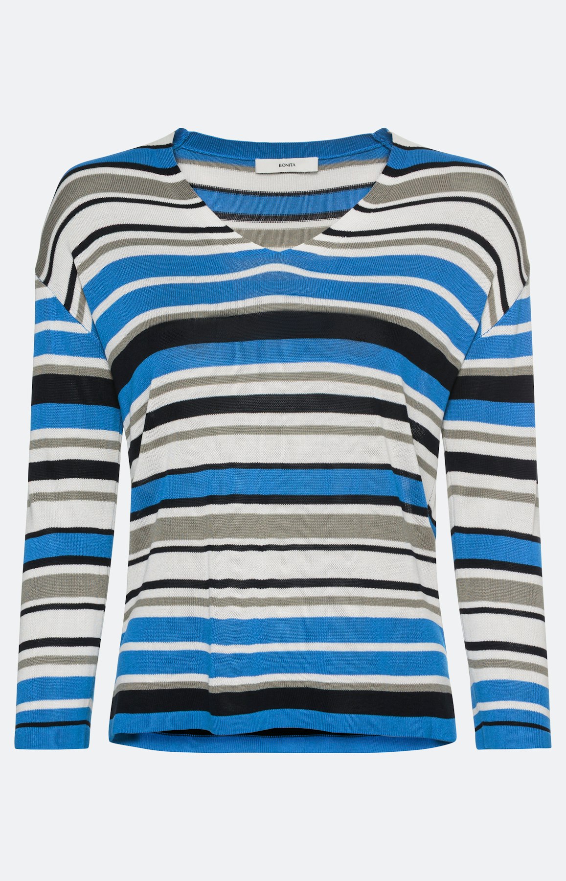 Pullover mit Streifen, blau weiß