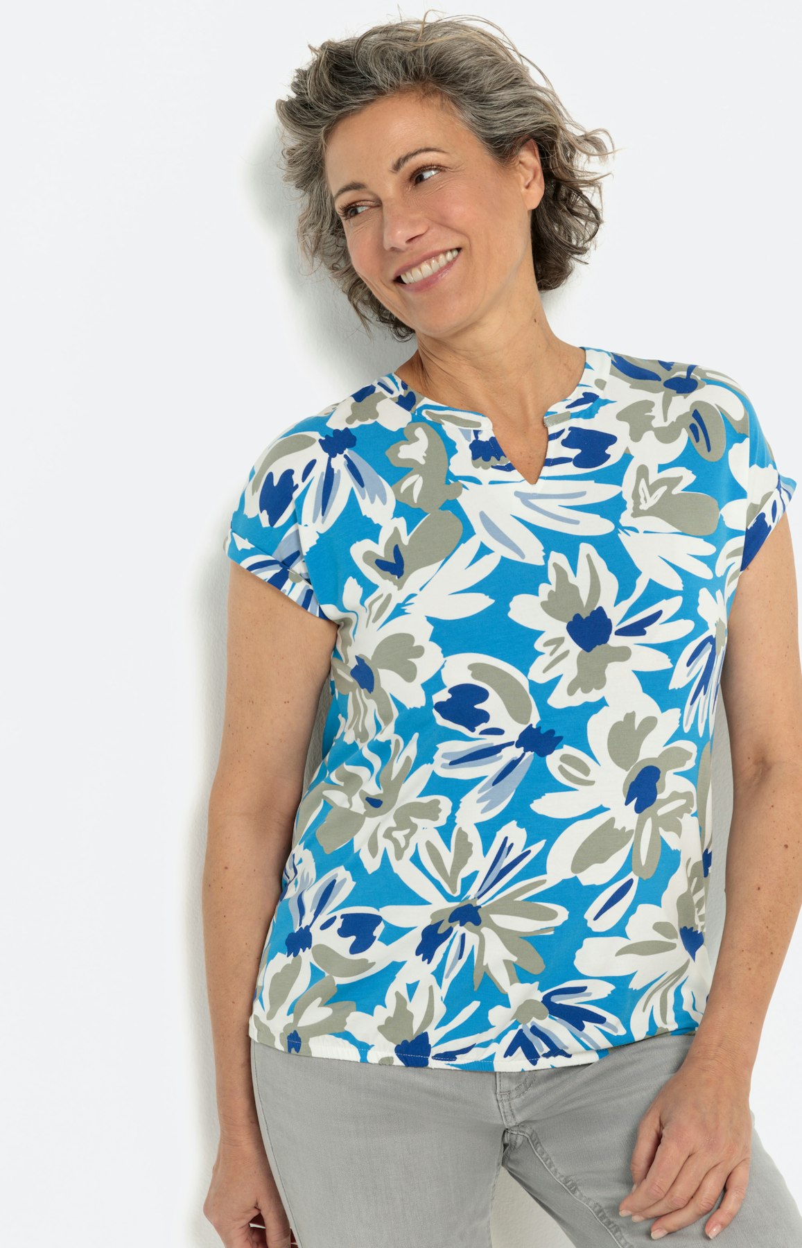 T-shirt met bloemenprint