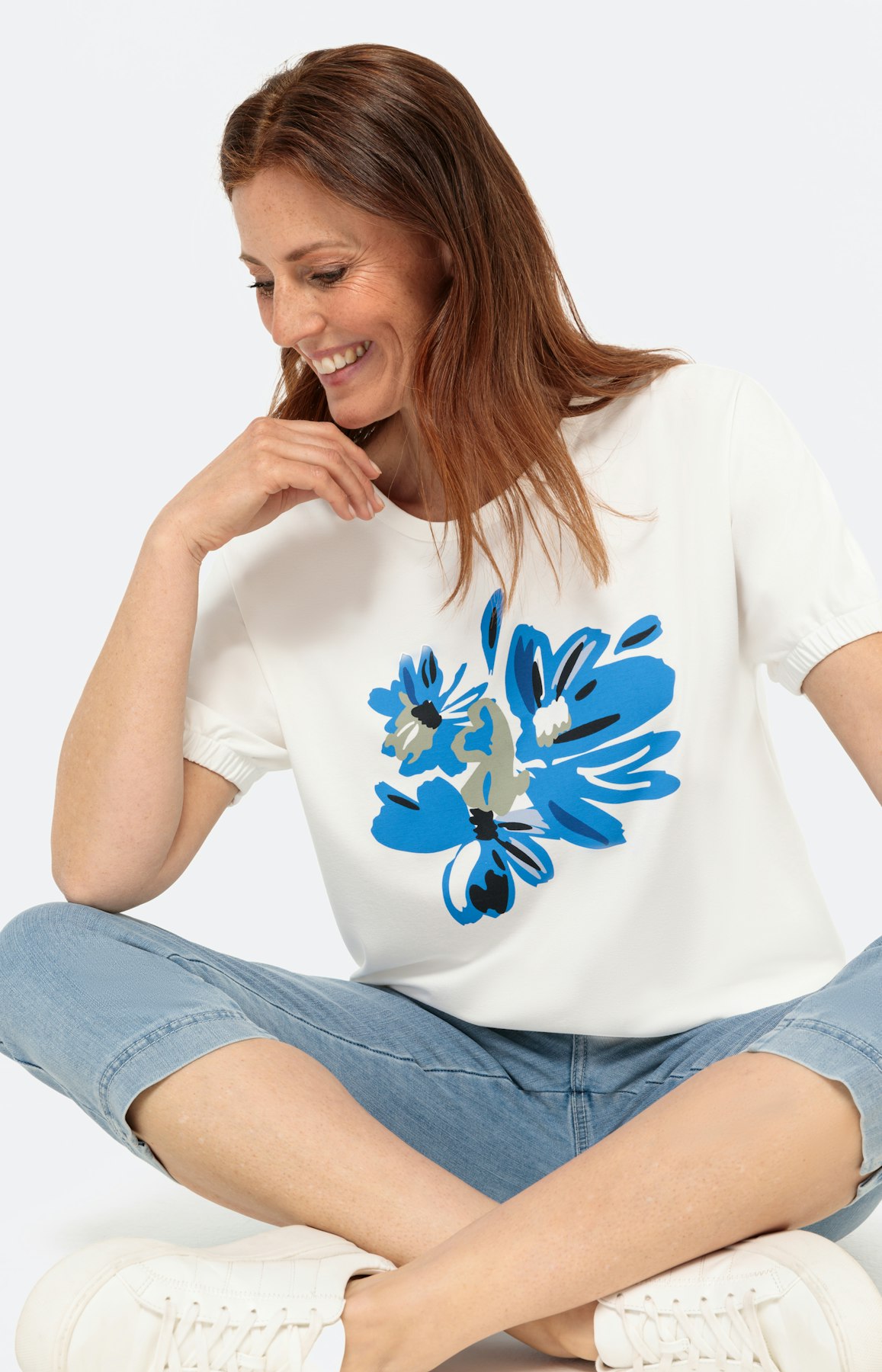 T-shirt met bloemenprint voor