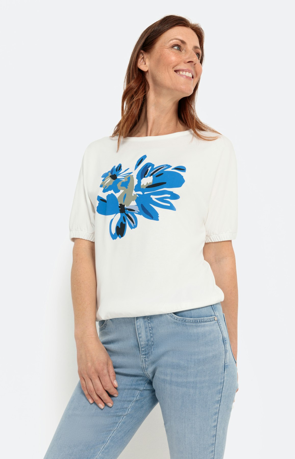 T-shirt met bloemenprint voor
